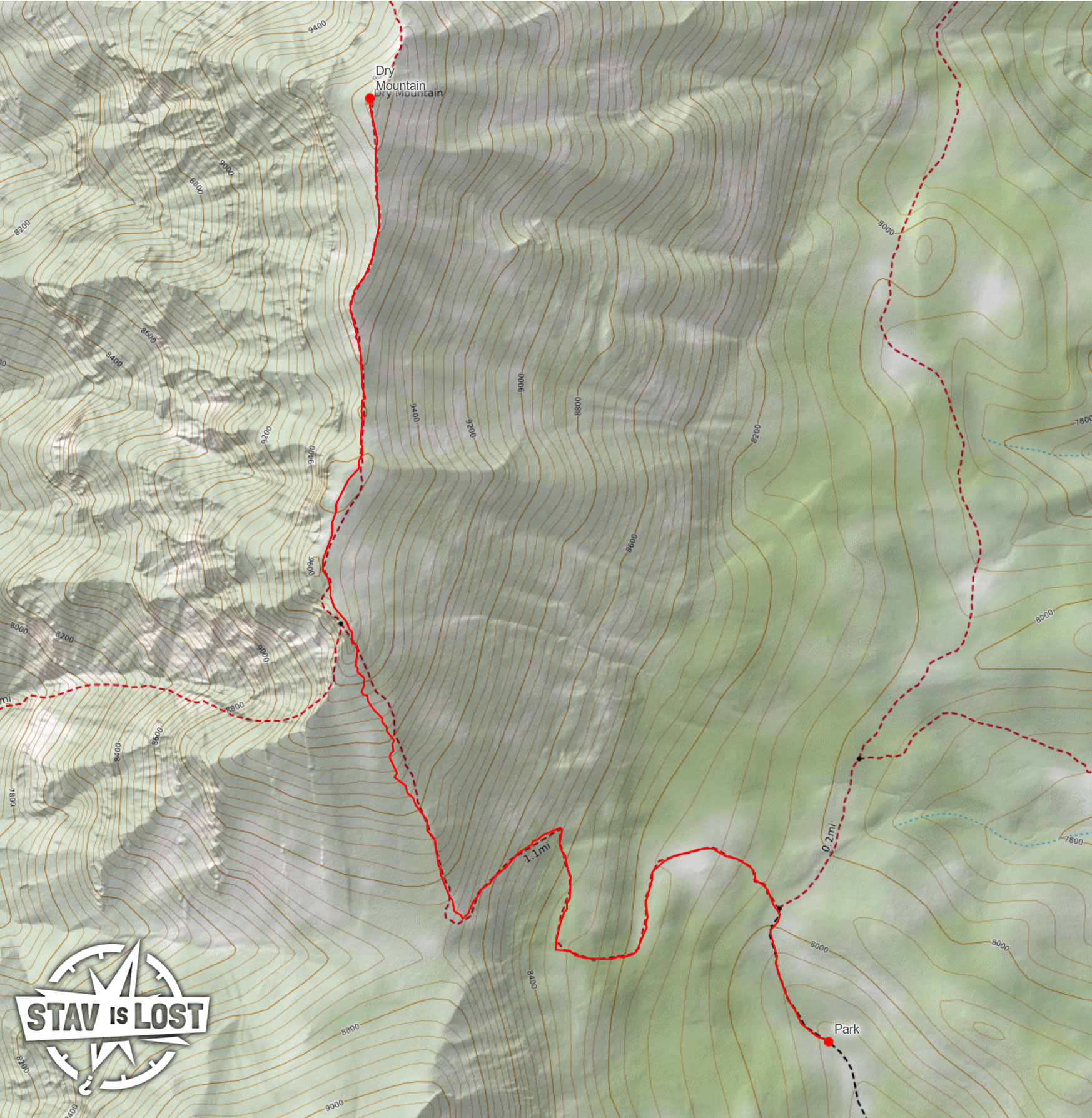 map for Dry Mountain by Stav is Lost