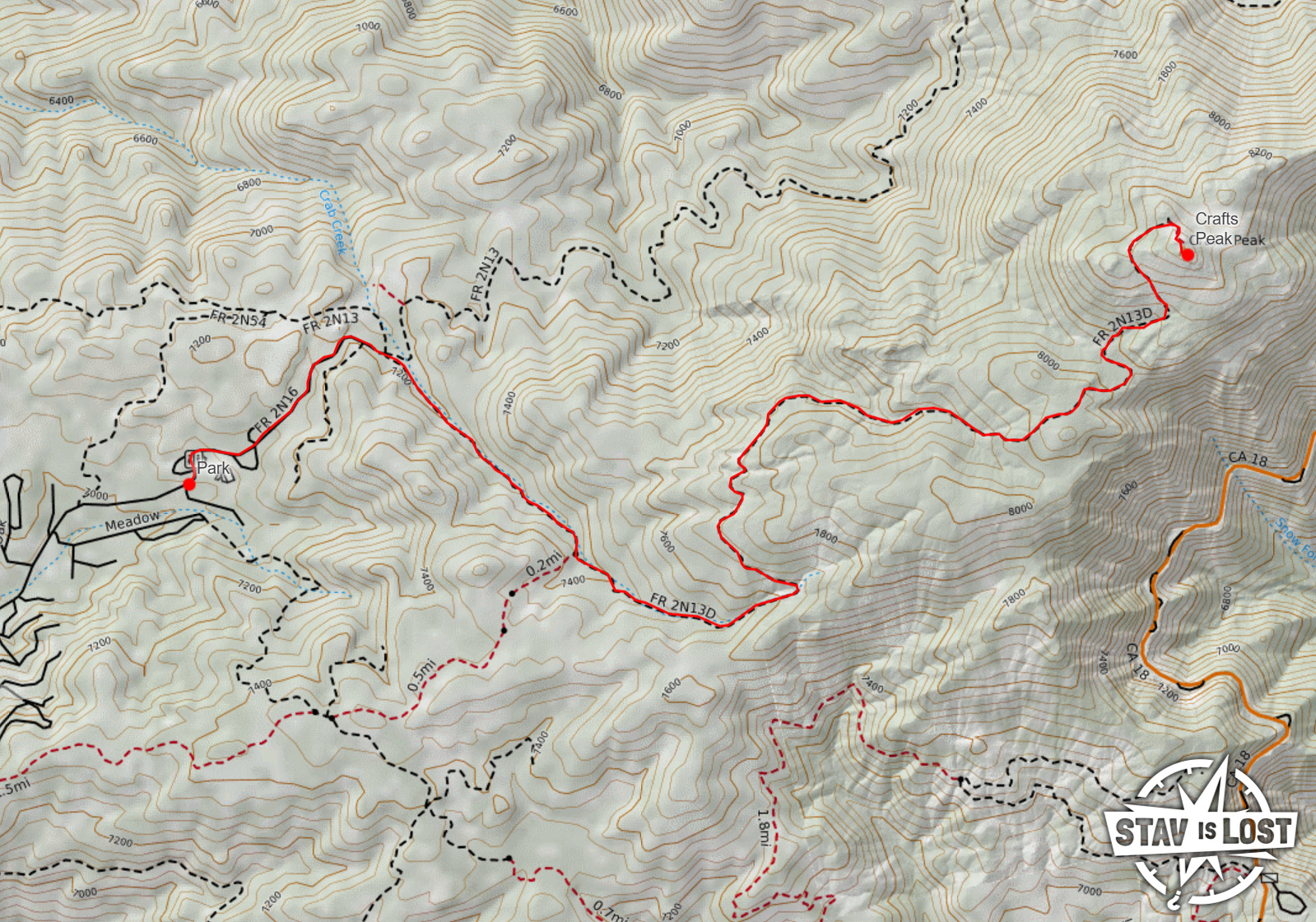 map for Crafts Peak by Stav is Lost