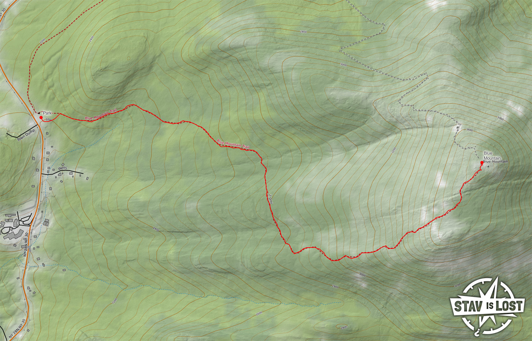 map for Blue Mountain by Stav is Lost