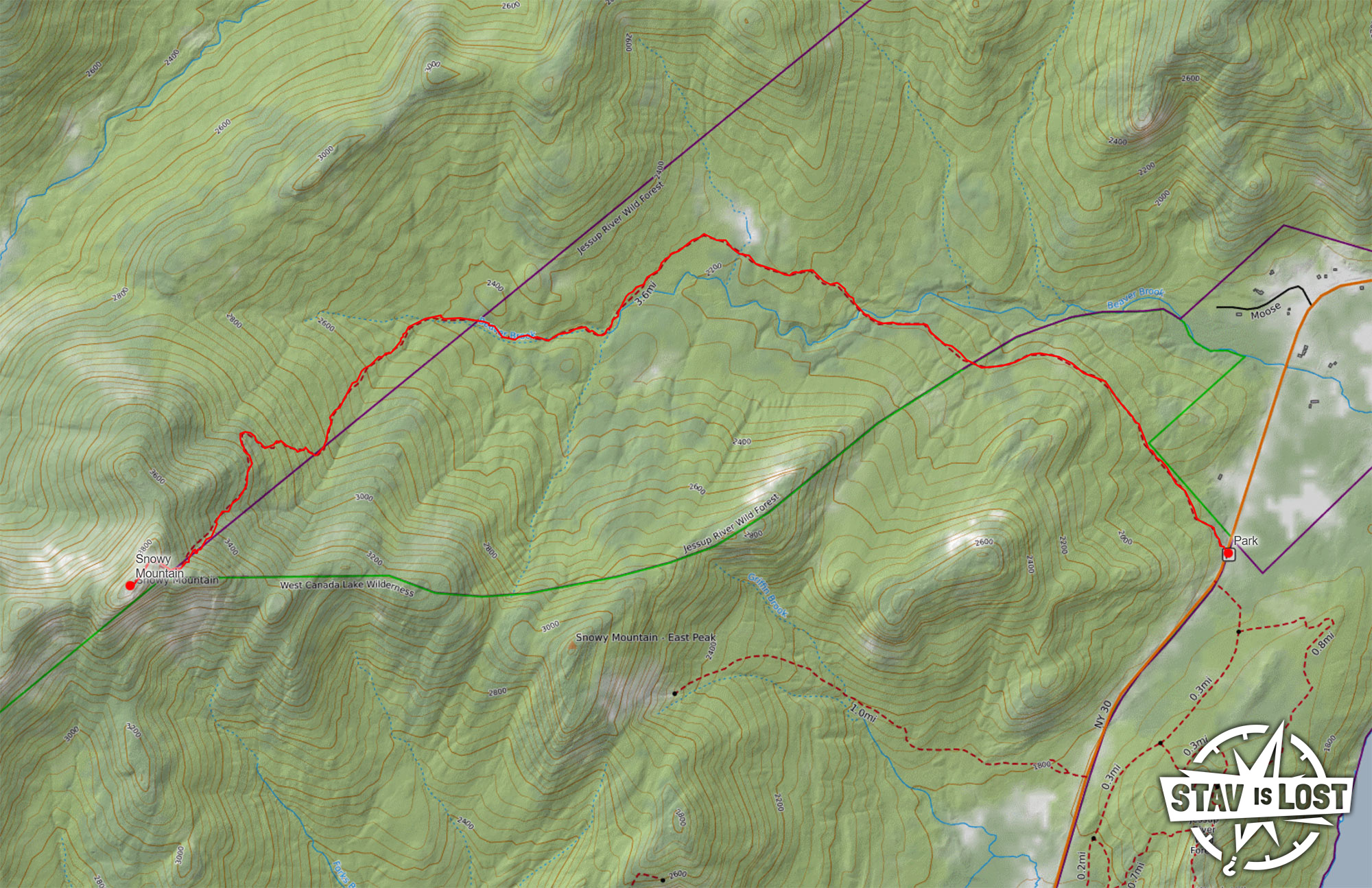 map for Snowy Mountain by Stav is Lost