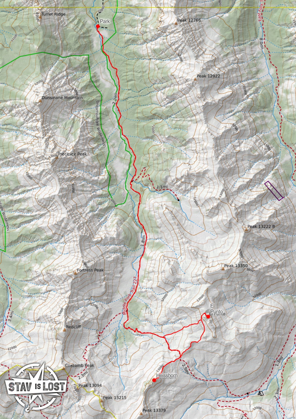 map for Heisshorn and El Punto by Stav is Lost