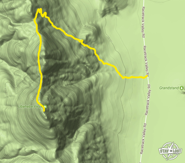 map for Ubehebe Peak by Stav is Lost