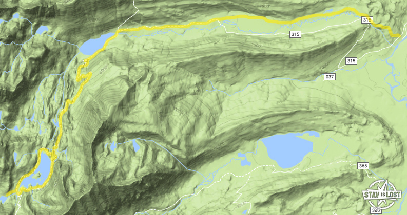 map for Imogene Lake via Hell Roaring Creek by Stav is Lost