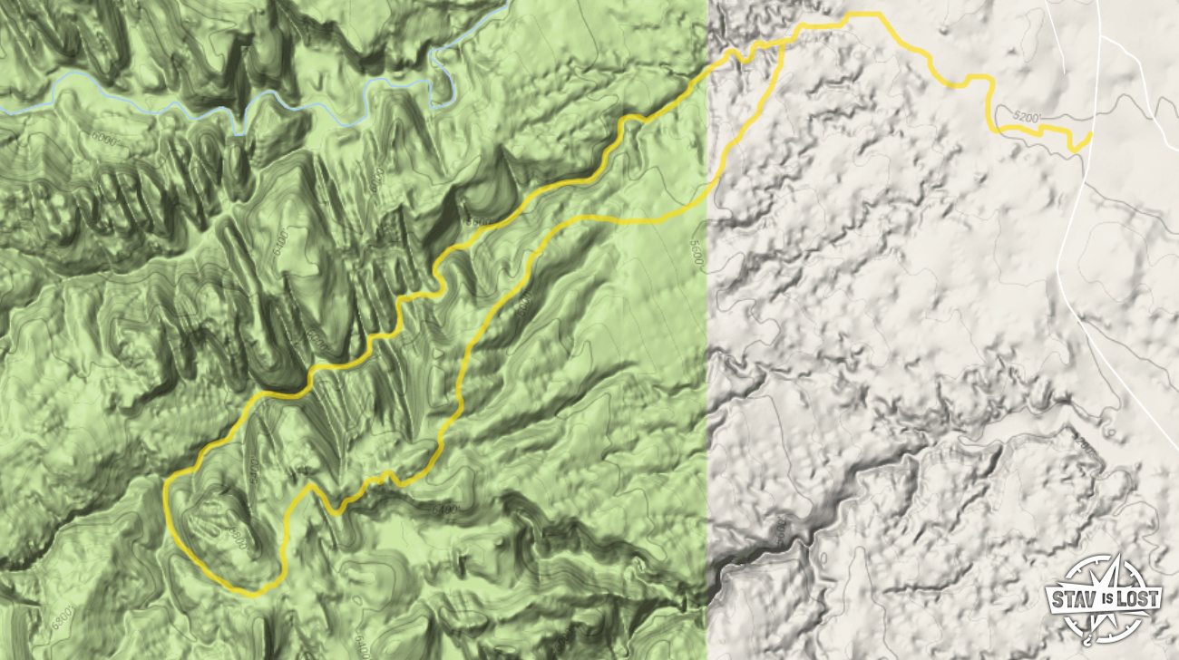 map for Burro Wash by Stav is Lost