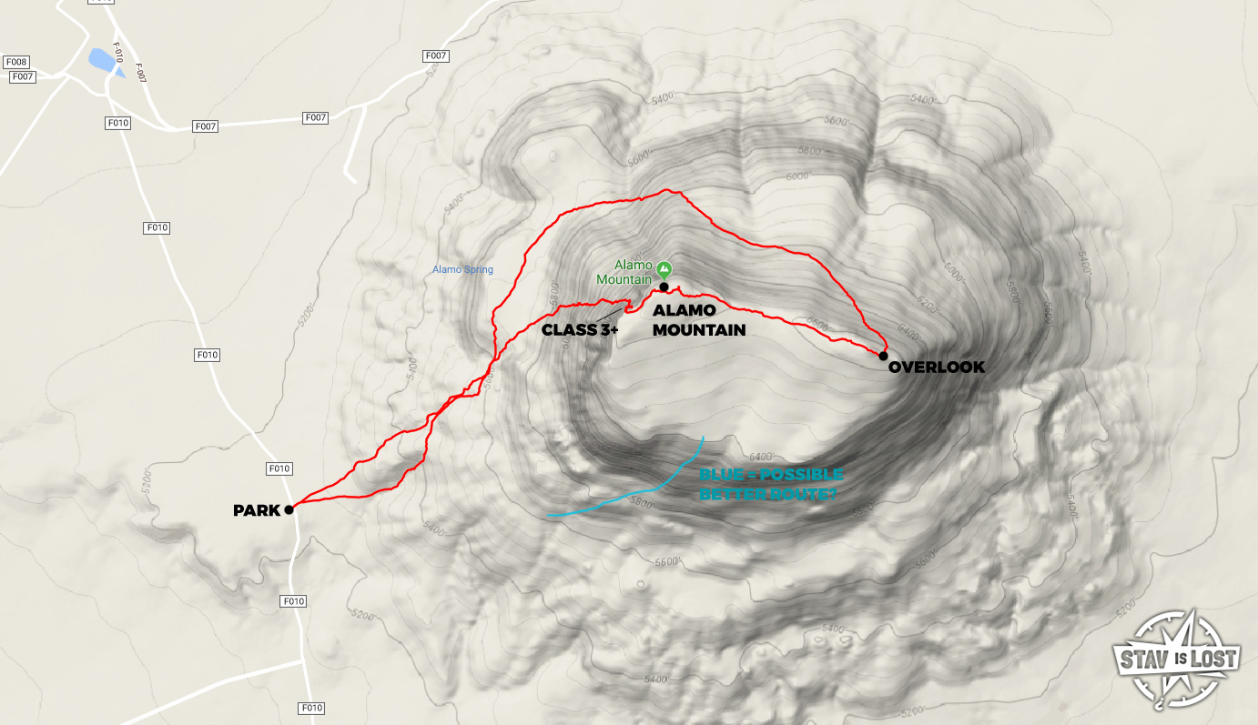 map for Alamo Mountain by Stav is Lost