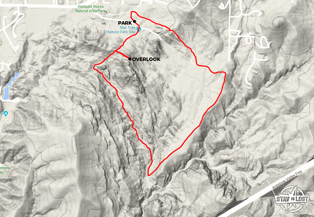 map for Vasquez Rocks Natural Area by Stav is Lost
