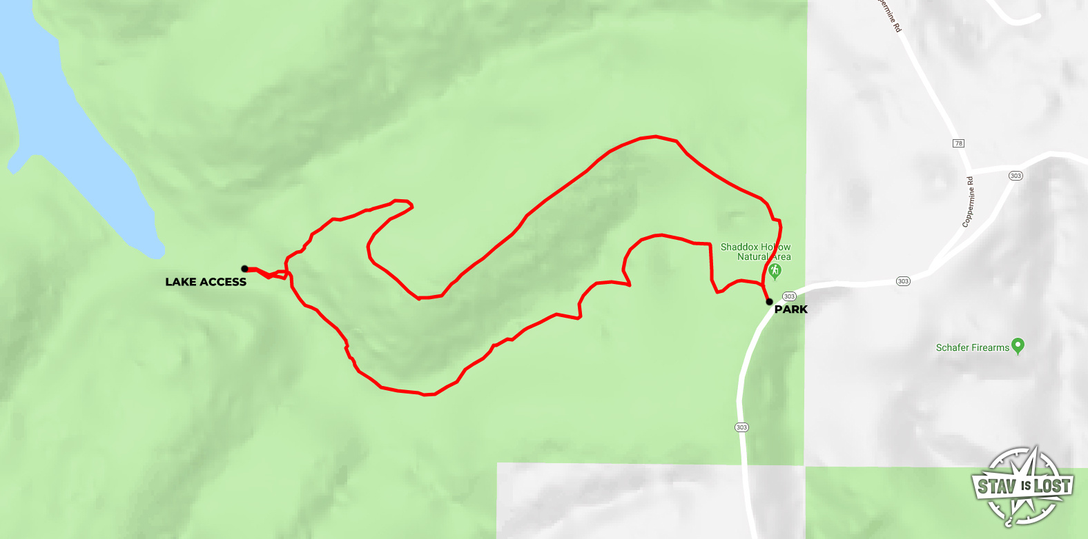 map for Shaddox Hollow Natural Area by Stav is Lost