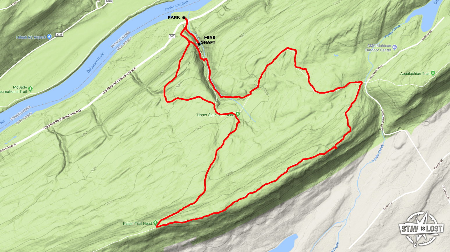 map for Coppermines and Kaiser Loop by Stav is Lost