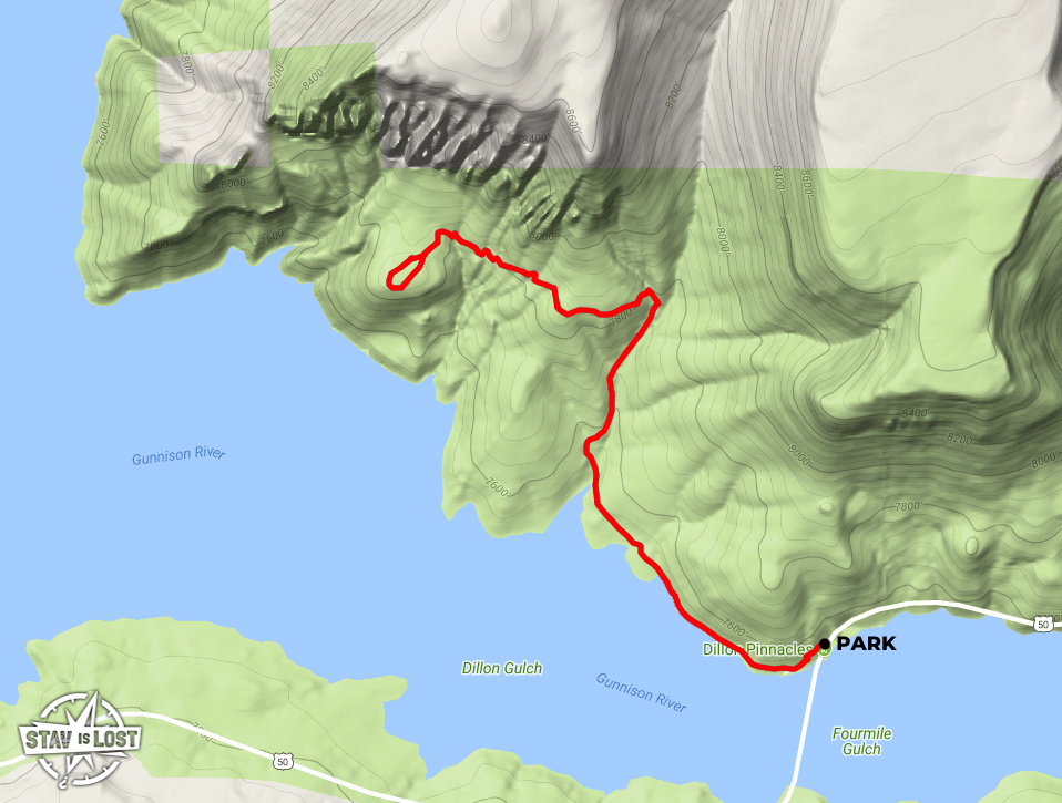 map for Dillon Pinnacles by Stav is Lost