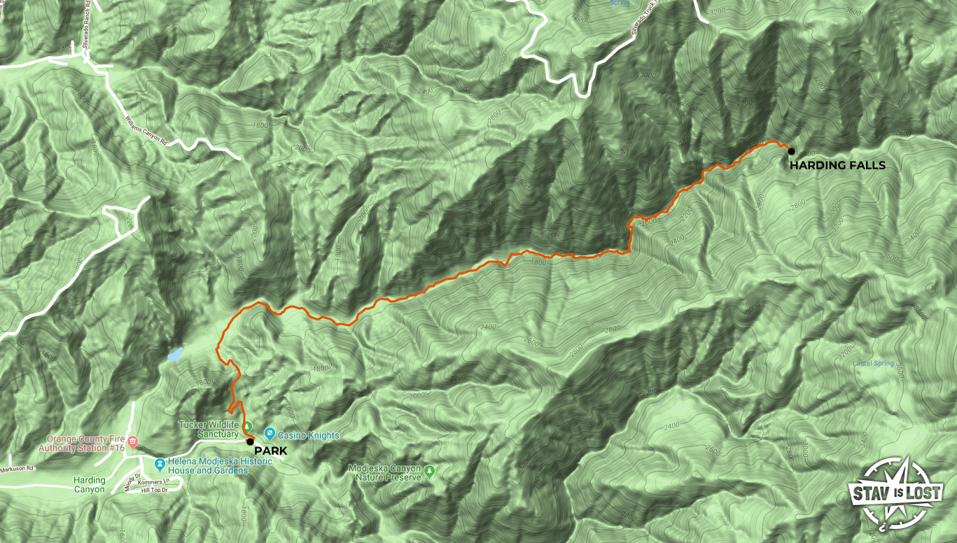 map for Harding Falls by Stav is Lost