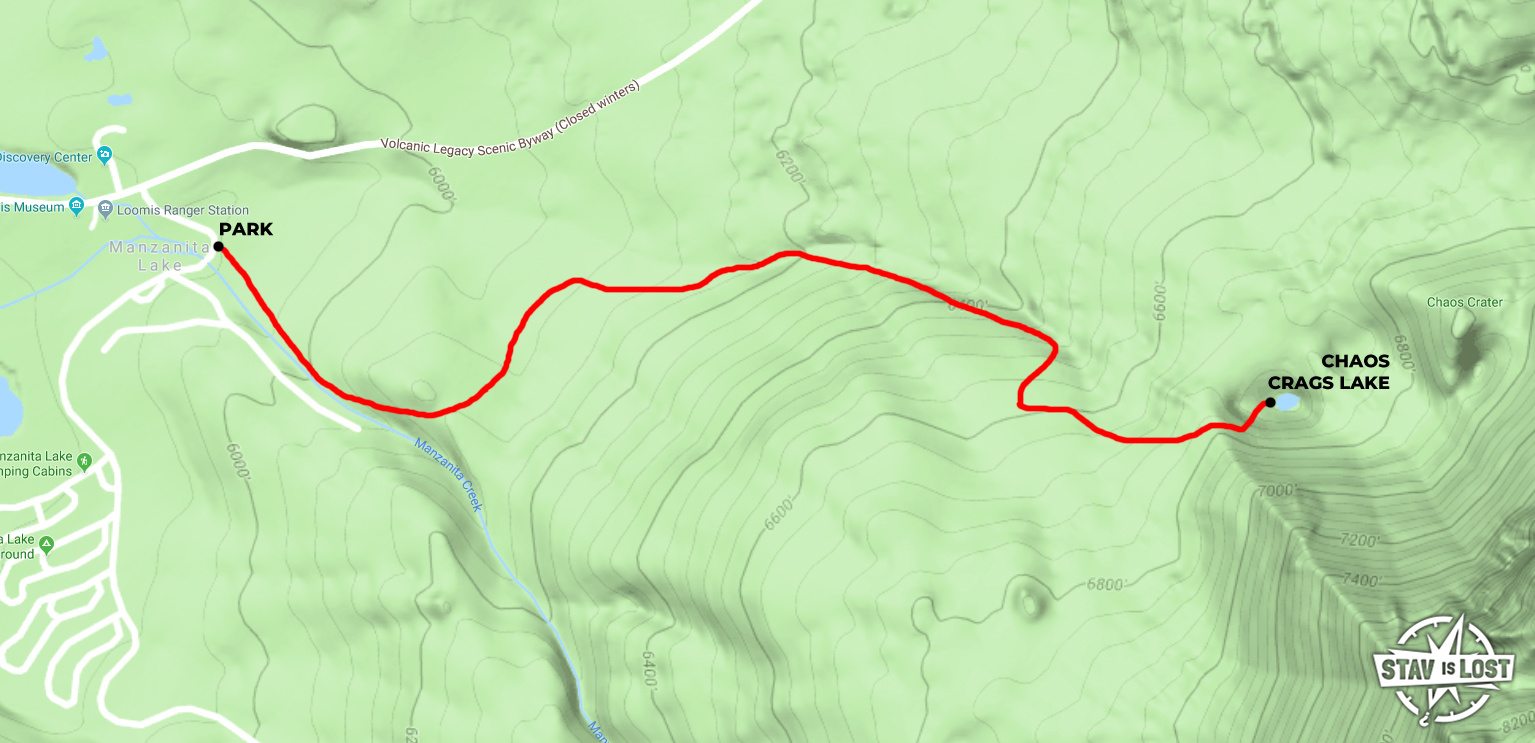 map for Chaos Crags Lake by Stav is Lost