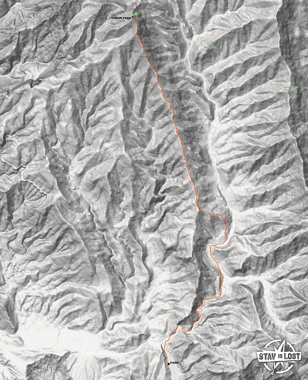 map for Virgin Peak by Stav is Lost