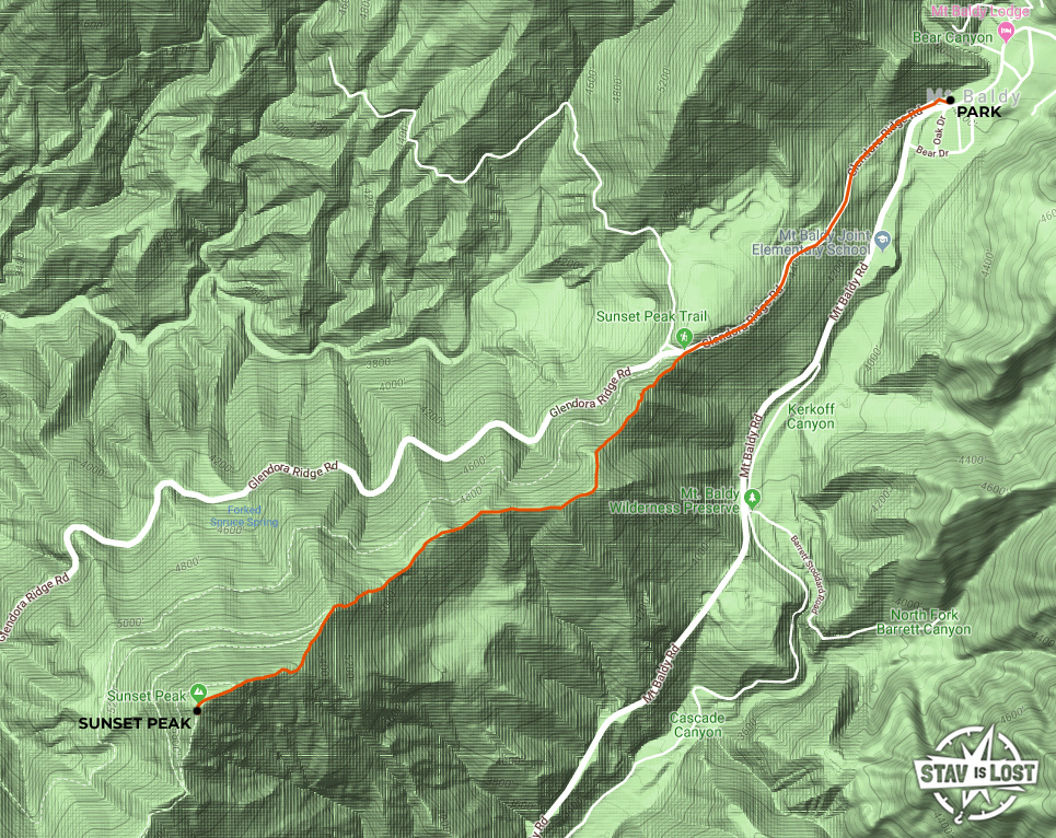 map for Sunset Peak by Stav is Lost