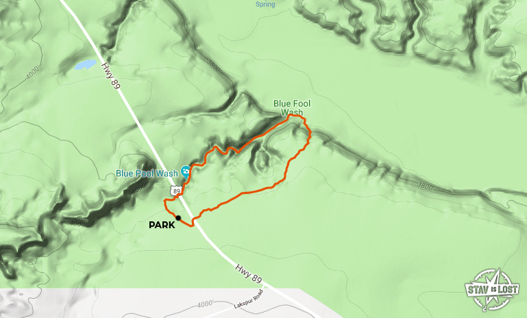 map for Blue Pool Wash by Stav is Lost