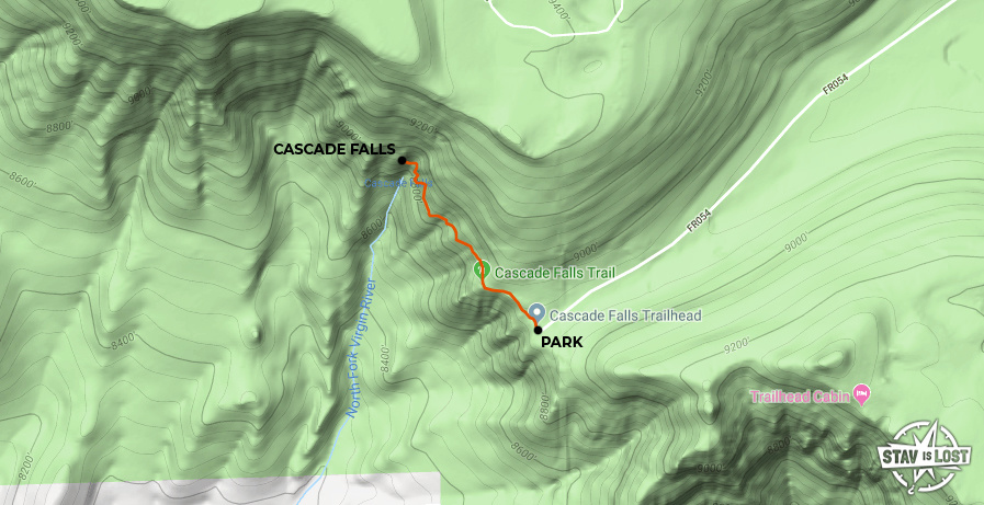 map for Cascade Falls by Stav is Lost