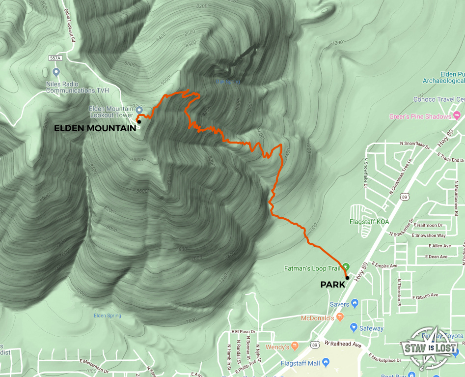 map for Elden Mountain by Stav is Lost