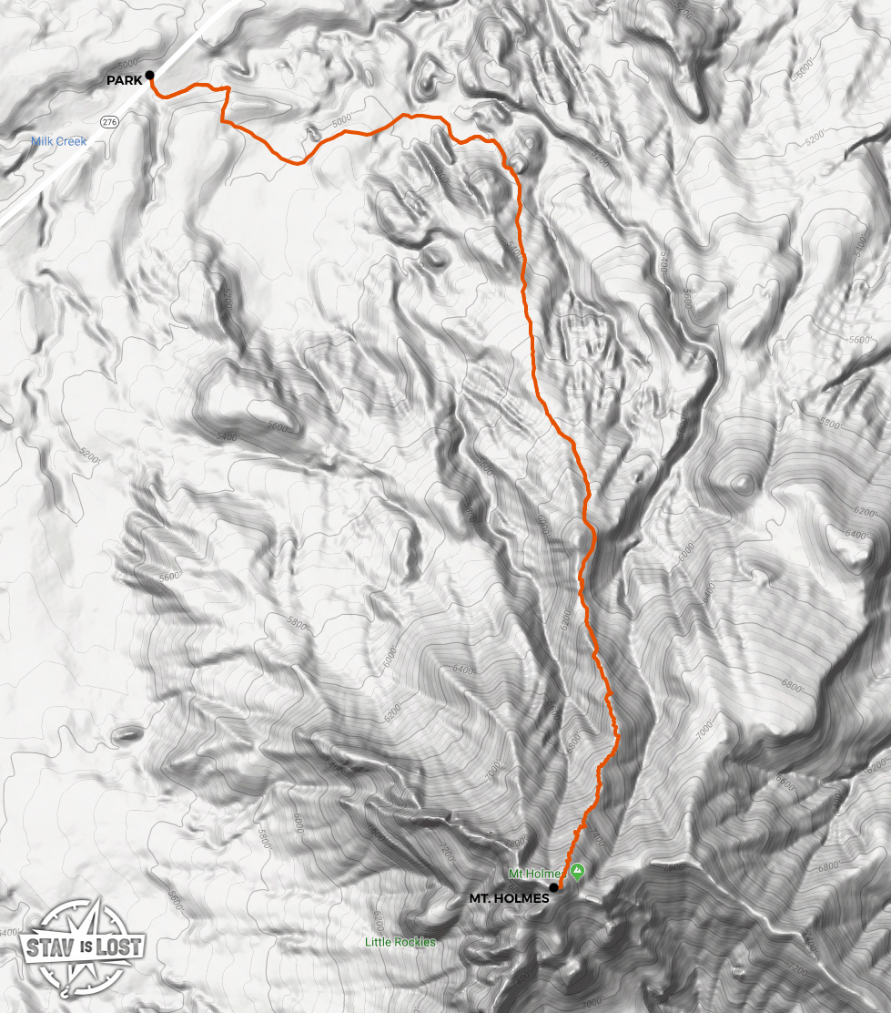 map for Mount Holmes by Stav is Lost