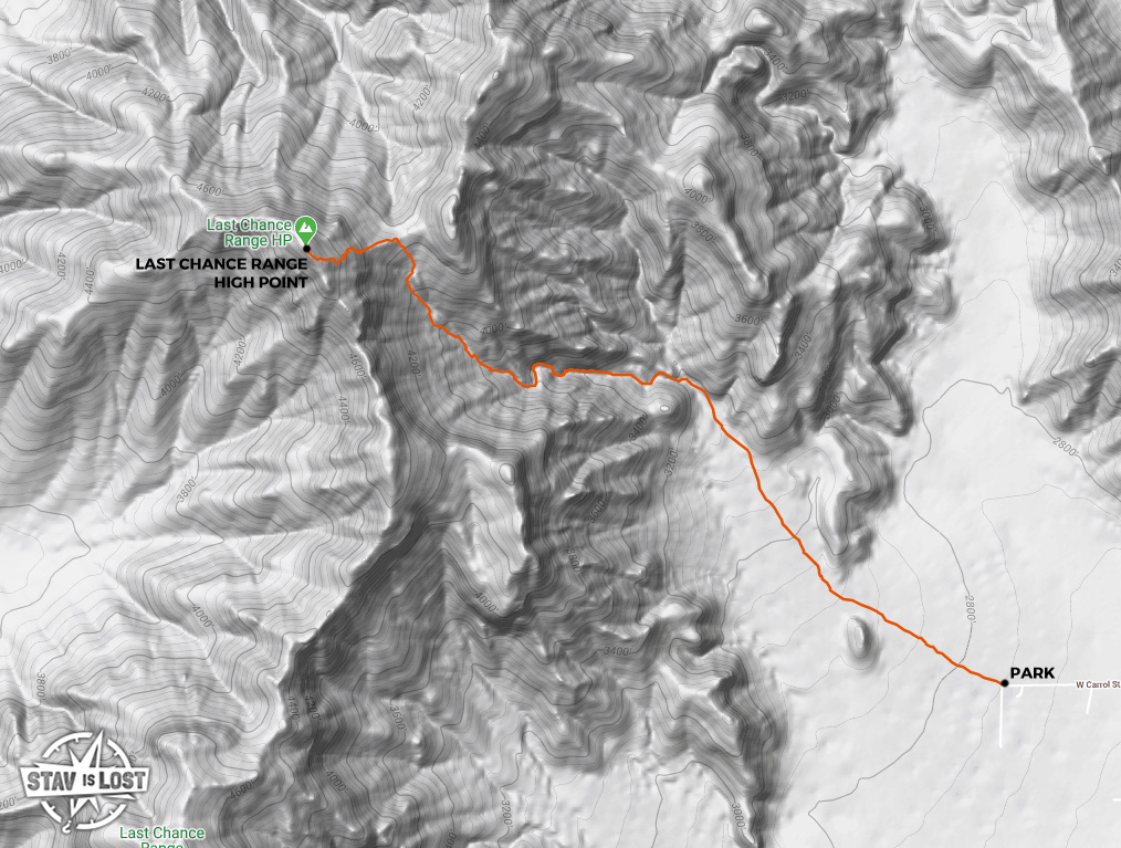 map for Last Chance Range High Point by Stav is Lost