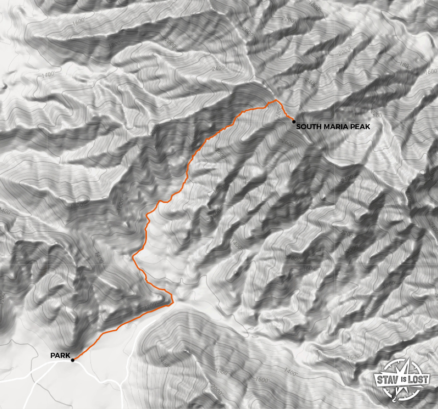 map for South Maria Peak by Stav is Lost