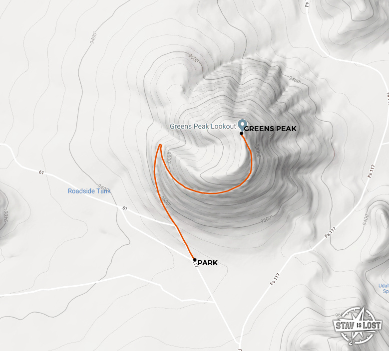 map for Greens Peak by Stav is Lost