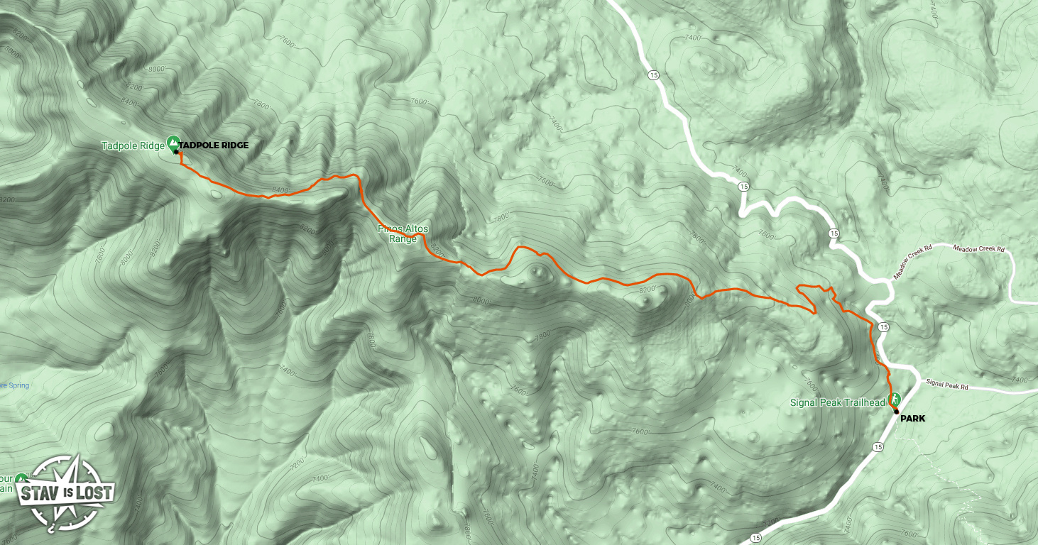 map for Tadpole Ridge by Stav is Lost