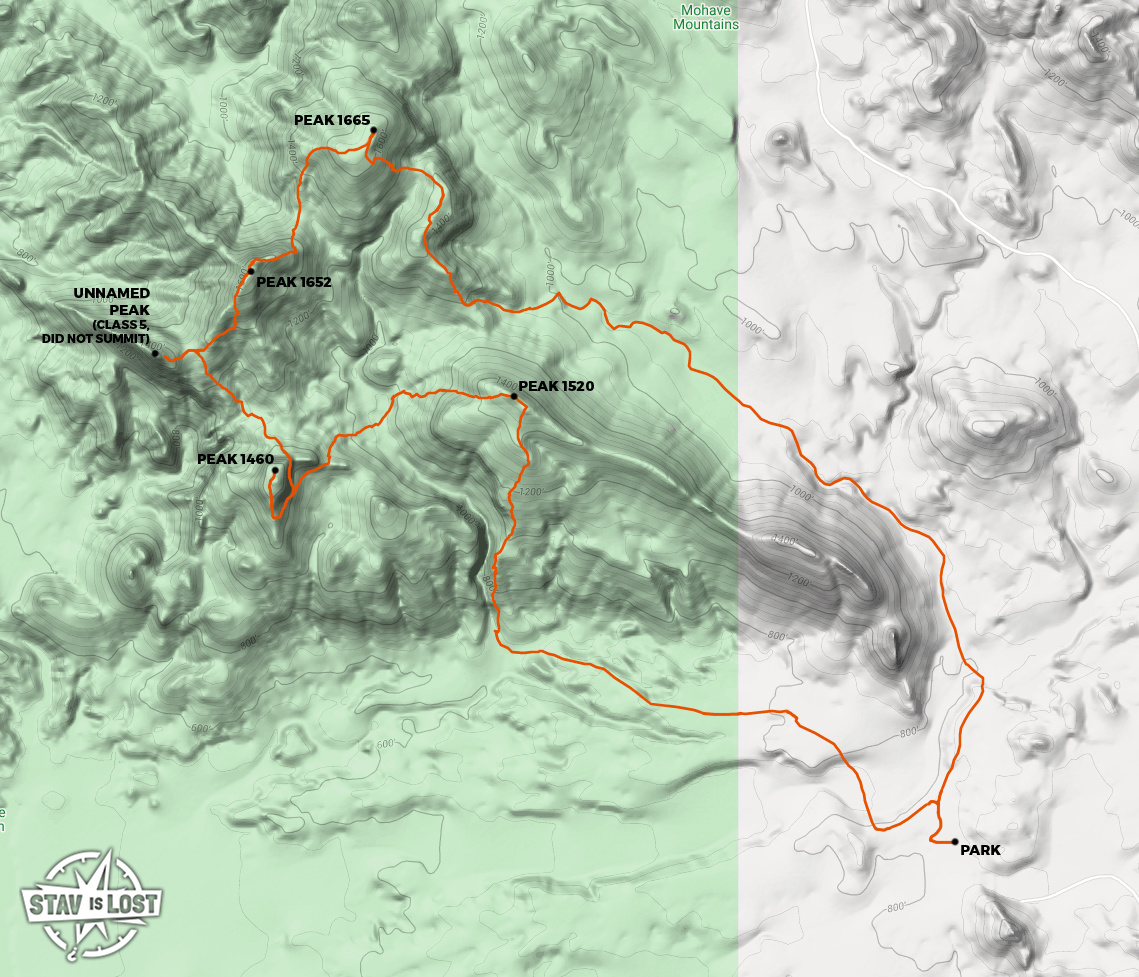 map for Southern Havasu National Wildlife Refuge Loop by Stav is Lost