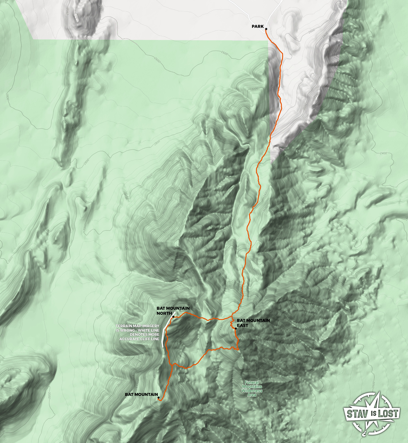 map for Bat Mountain by Stav is Lost
