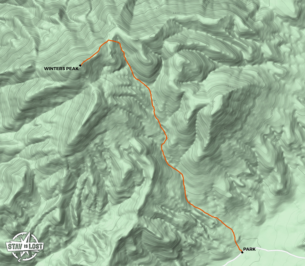 map for Winters Peak by Stav is Lost