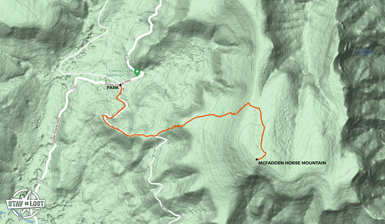 map for McFadden Horse Mountain by Stav is Lost