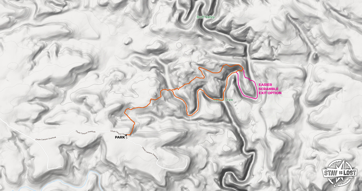 map for Baptist Draw by Stav is Lost