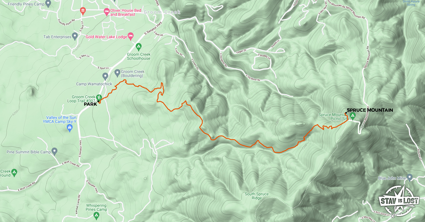 map for Spruce Mountain by Stav is Lost