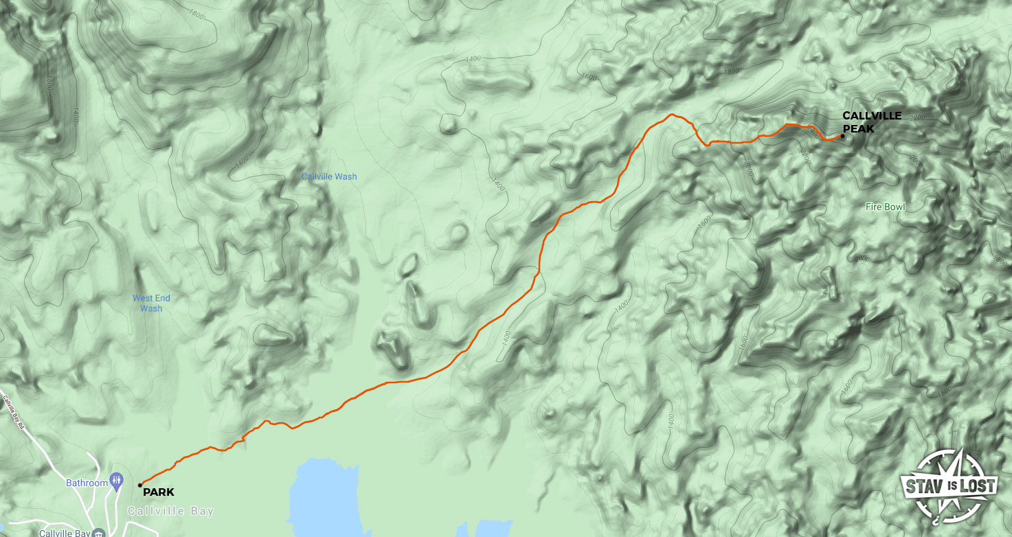 map for Callville Peak by Stav is Lost