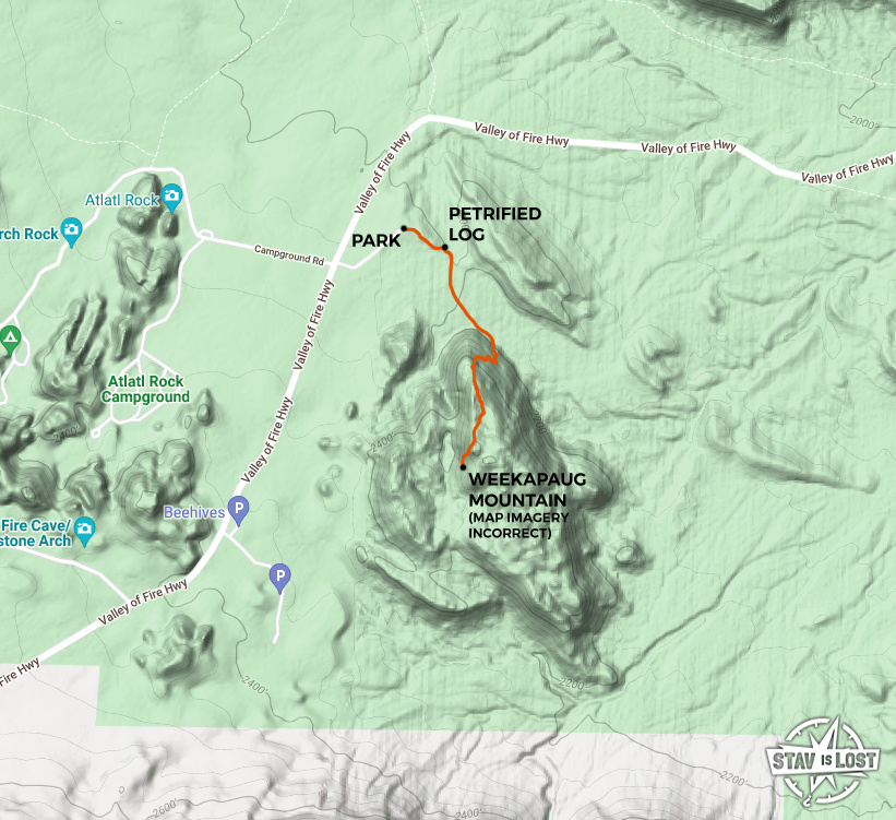map for Weekapaug Mountain by Stav is Lost