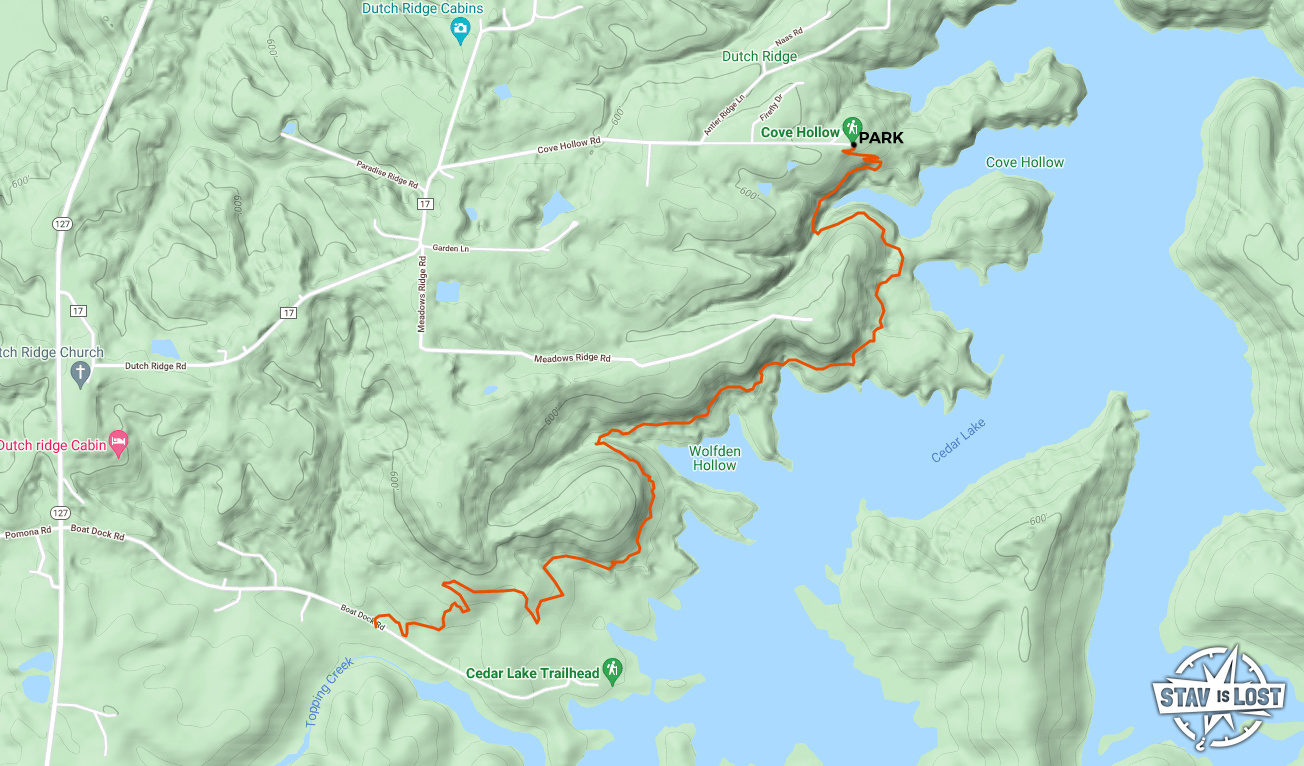 map for Cove Hollow by Stav is Lost