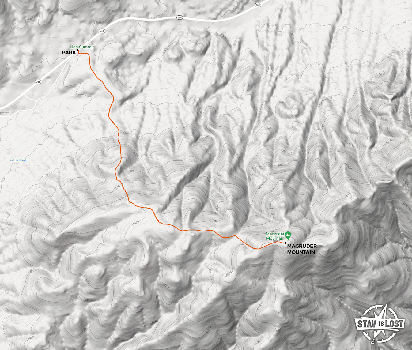 map for Magruder Mountain by Stav is Lost