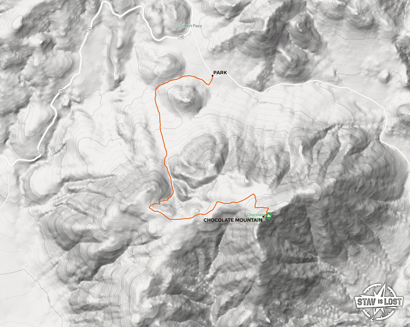 map for Chocolate Mountain (Piper Benchmark) by Stav is Lost