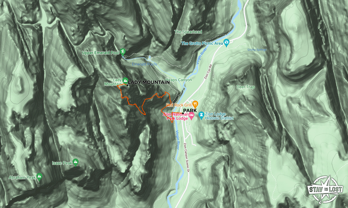 map for Lady Mountain by Stav is Lost