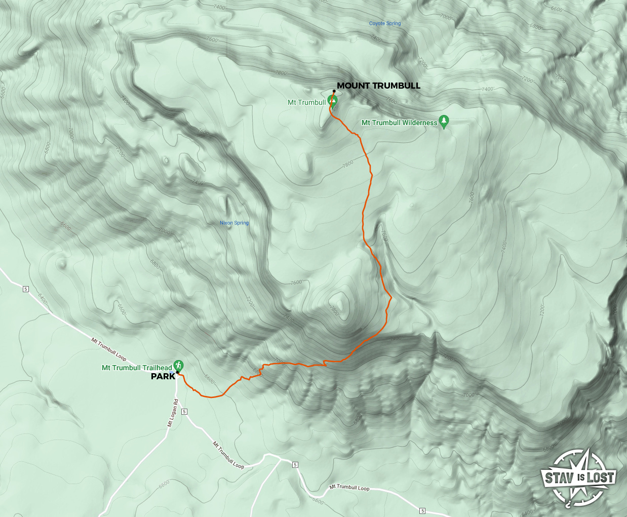map for Mount Trumbull by Stav is Lost