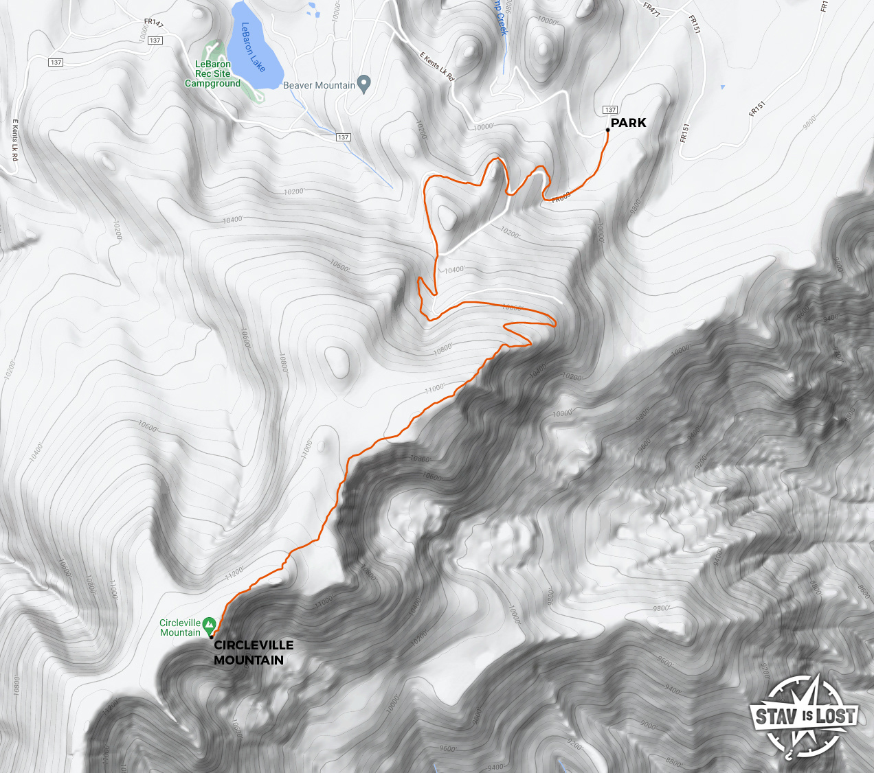 map for Circleville Mountain by Stav is Lost