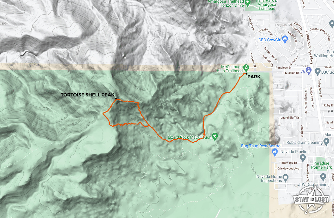 map for Tortoise Shell Peak by Stav is Lost