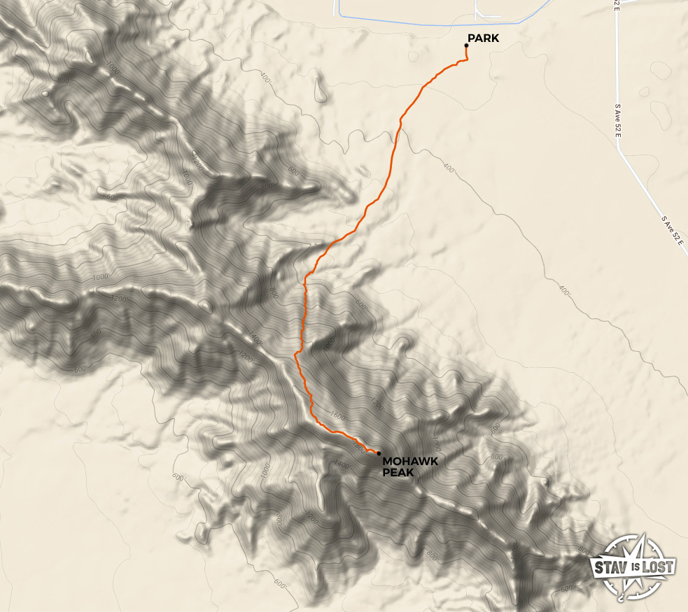 map for Mohawk Peak (Little Mohawk) by Stav is Lost