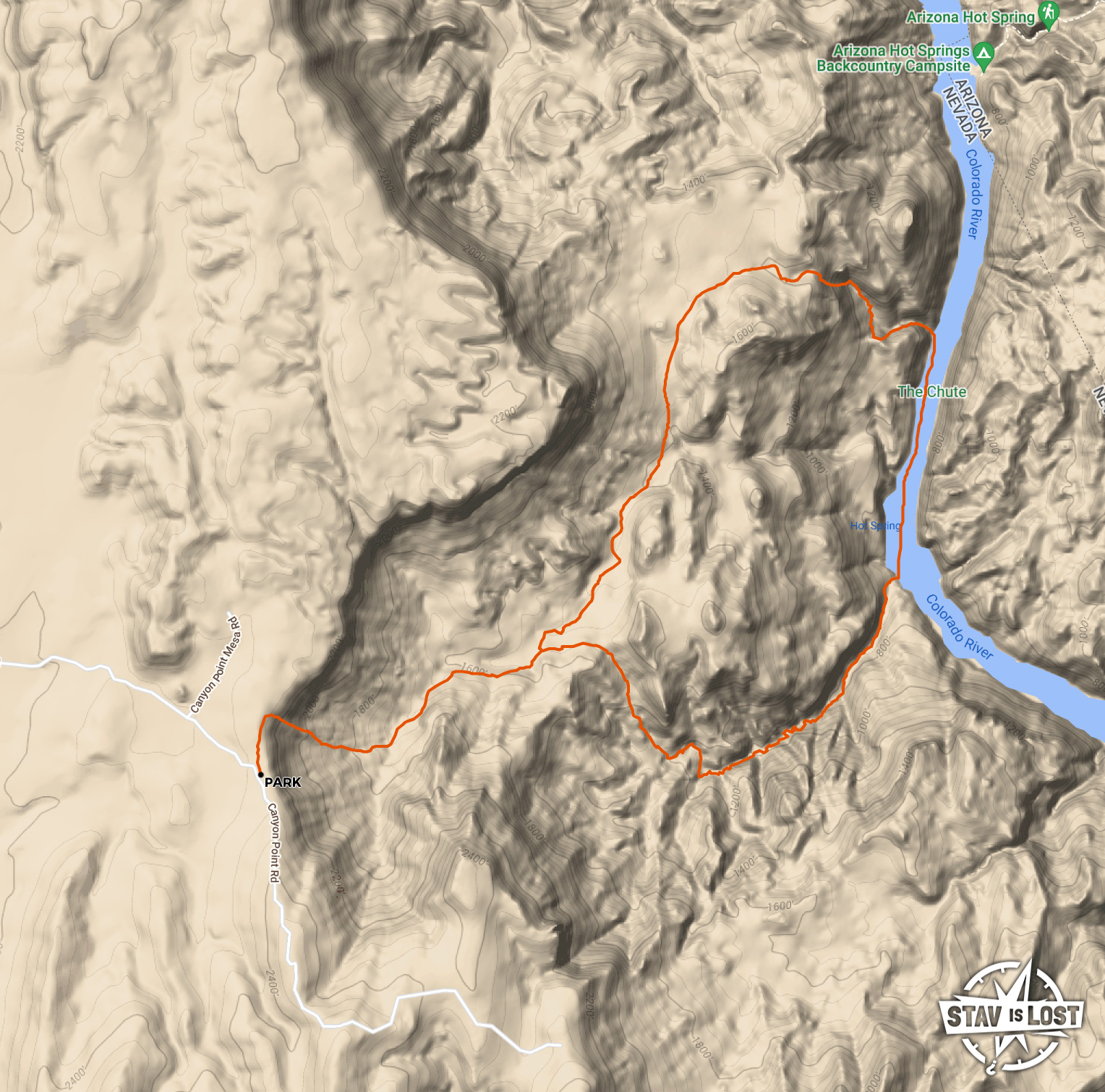 map for Death Pit Canyon by Stav is Lost
