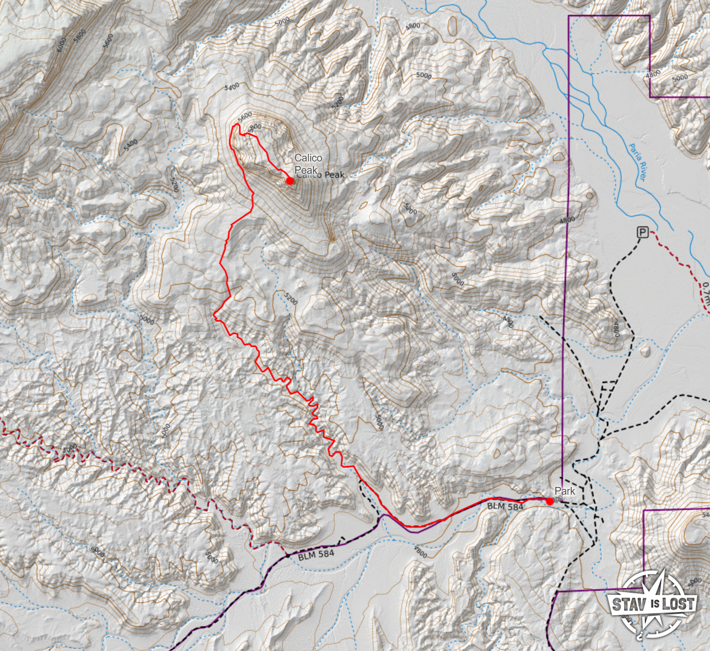 map for Calico Peak by Stav is Lost