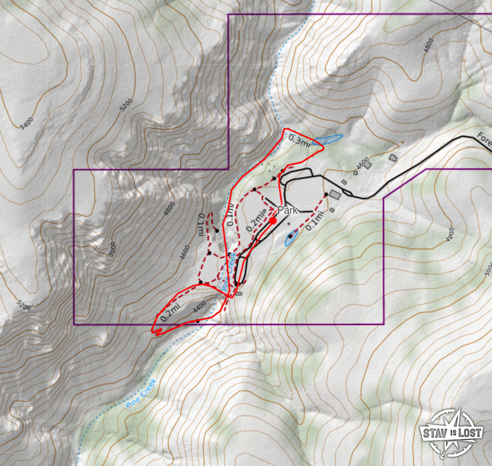 map for Tonto Natural Bridge Trail by Stav is Lost
