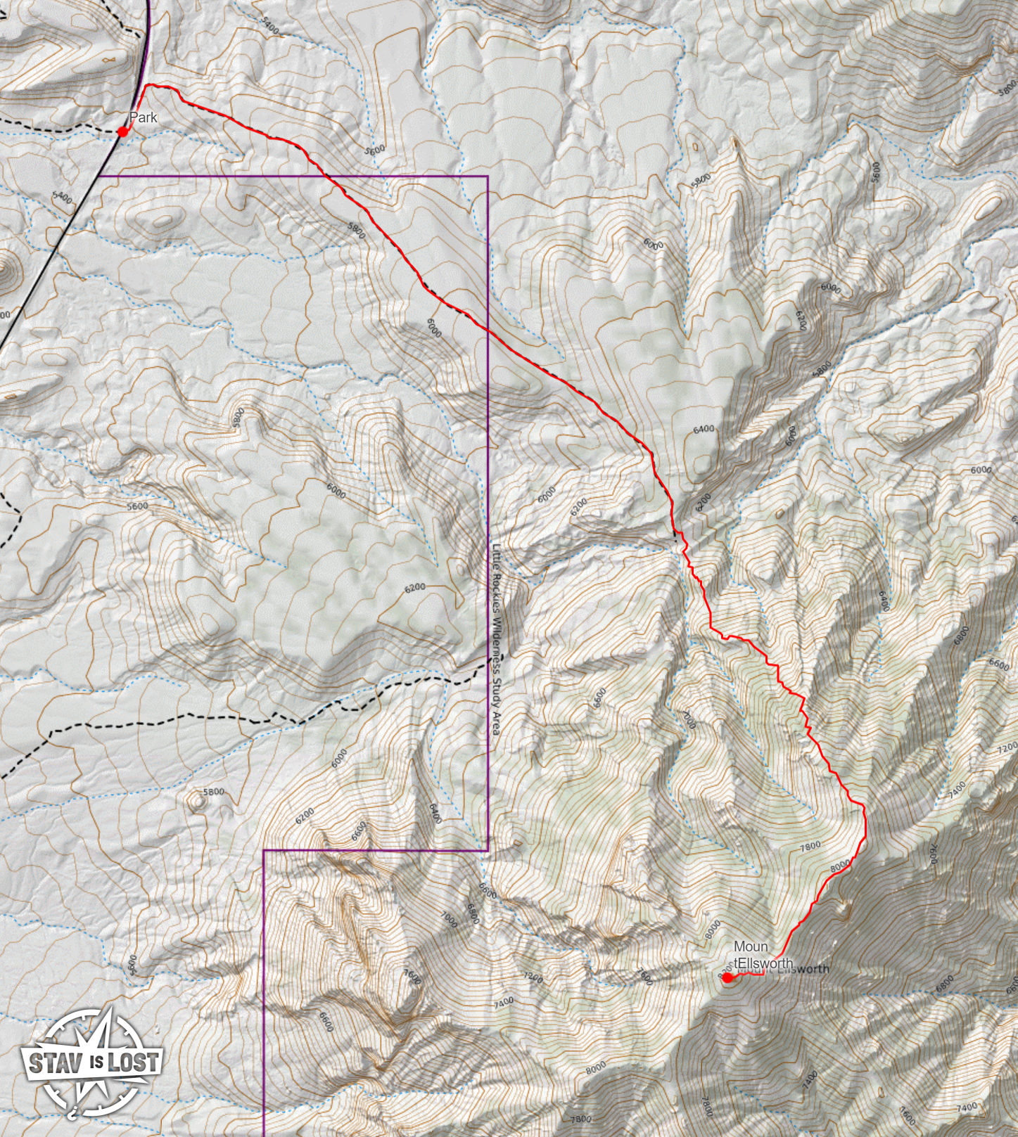 map for Mount Ellsworth by Stav is Lost