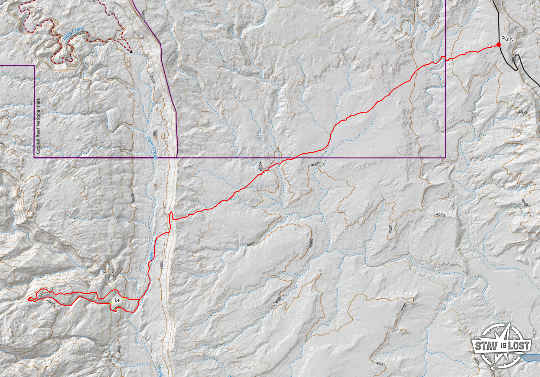 map for Happy Dog Canyon by Stav is Lost